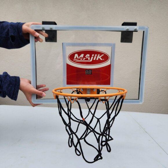 Majik Over The Door Basketball Hoop Over-The-Door Mini Hoop Bedroom Decor Toy Ma - Picture 2 of 9